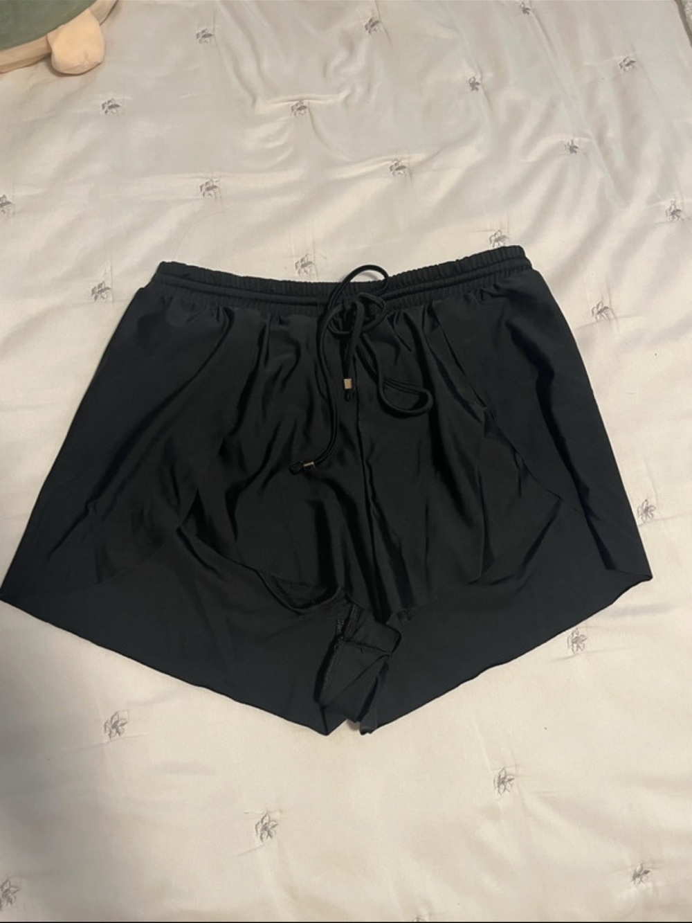 Time and Tru Black Swim Drawstring Shorts